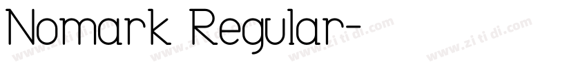 Nomark Regular字体转换